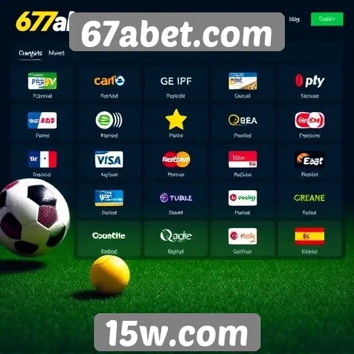 Métodos de pagamento disponíveis em 67abet